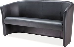 Selsey SELSEY Sofa trzyosobowa Raklev czarna ekoskóra 1