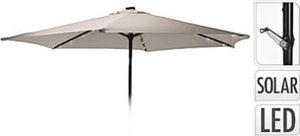 KMTP Parasol ogrodowy z oświetleniem LED 270cm beżowy z korbką 1