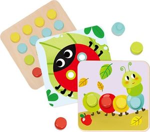 Tooky Toy TOOKY TOY Układanka Klocki dla Dzieci Zwierzęta Dopasuj Nauka Kształtów Kolorów + Plansze 1