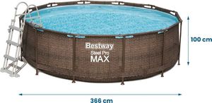 Bestway Basen stelażowy Steel Pro Max 366cm 18w1 (56709) 2