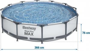 Bestway Basen stelażowy Steel Pro Max 366cm 16w1 (56416) 5