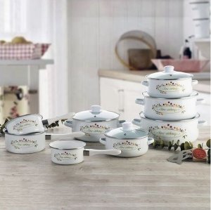 Quid Garnek ze Szklaną Pokrywką Quid Memory Stal emaliowana - 24 cm 2