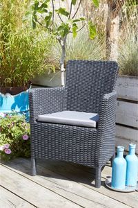 Allibert Krzesło ogrodowe Trenton, grafitowe 2