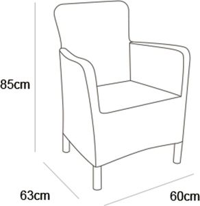 Allibert Krzesło ogrodowe Trenton, cappuccino, 226454 5