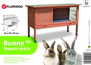 Flamingo FLAMINGO Klatka dla królika Bunny 90, 91x45x70 cm, brązowa 3