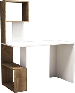 Biurko Homemania Enzio Biało-Brązowe 120 cmx150 cm 1