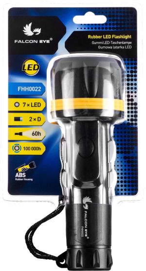 Latarka Falcon Eye Gumowa, bateryjna, ręczna 7 LED (FHH0022) 3