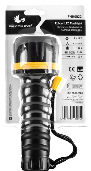 Latarka Falcon Eye Gumowa, bateryjna, ręczna 7 LED (FHH0022) 4