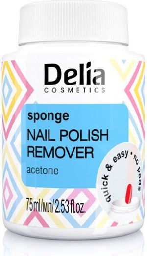 Delia Cosmetics Zmywacz do paznokci z gąbką acetonowy 75ml 1