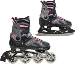 Rolki Mico Flos z wymienną płozą regulowane czarne r. 40-43 2