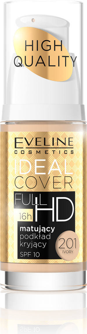 Eveline Podkład Ideal Cover Full HD matująco-kryjący nr 203 Natural 30ml 1