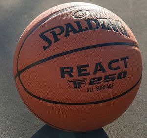 Spalding Piłka do koszykówki koszykowa Spalding React TF-250 7 brązowa 76801Z 7 5