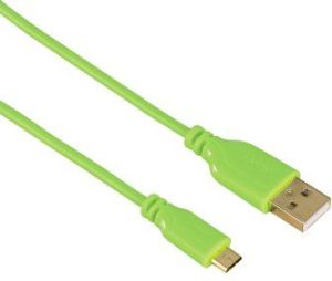 Kabel USB Hama A - MICRO USB B 180° "FLEXI-SLIM" 0,75M ZIELONY (001357020000) 1