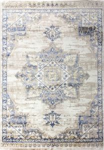 Carpetpol Dywan orientalny perski vintage krem niebieski ornament G538M WHITE/DARK BLUE ASTHANE (2.50*3.50) 1
