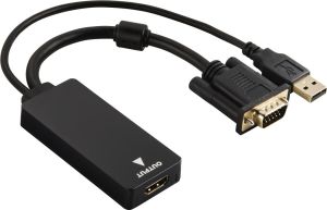 Adapter AV Hama HDMI - D-Sub (VGA) + USB-A czarny (000545470000) 1
