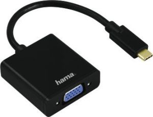 Adapter USB Hama USB-C - VGA Czarny  (001357270000) 1