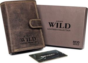 Always Wild Pionowy, zapinany portfel męski z zewnętrzną kieszonką na kartę Always Wild Nie dotyczy 1