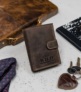 Always Wild Pionowy, zapinany portfel męski z zewnętrzną kieszonką na kartę Always Wild Nie dotyczy 2