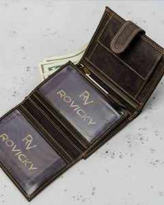 Always Wild Pionowy, zapinany portfel męski z zewnętrzną kieszonką na kartę Always Wild Nie dotyczy 9