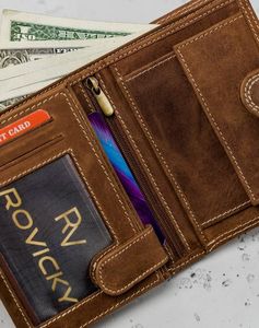 Always Wild Pionowy, zapinany portfel męski z zewnętrzną kieszonką na kartę Always Wild Nie dotyczy 12