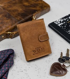 Always Wild Pionowy, zapinany portfel męski z zewnętrzną kieszonką na kartę Always Wild Nie dotyczy 2