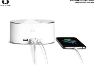 Powerbank Fresh n Rebel + stacja ładująca 3000mAh Szary 3