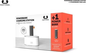 Powerbank Fresh n Rebel + stacja ładująca 3000mAh Szary 4