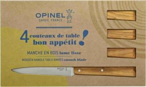 Opinel Opinel Set of 4 table knives Bon Appetit South Olive Wood No 125 1