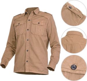 Surplus Surplus Koszula z Długim Rękawem M65 Basic Beżowa XL 1