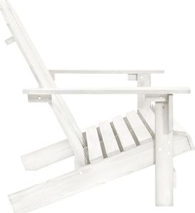 vidaXL 2-osobowe krzesło ogrodowe Adirondack, jodłowe, białe 3
