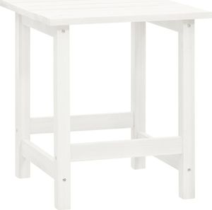 vidaXL Krzesło ogrodowe Adirondack ze stolikiem, jodłowe, białe 8