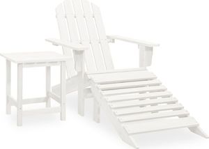 vidaXL Adirondack z podnóżkiem i Krzesło ogrodowe stolikiem, jodłowe 1