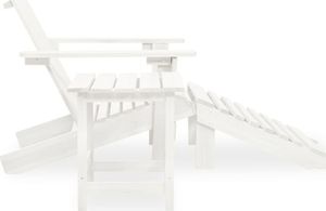vidaXL Adirondack z podnóżkiem i Krzesło ogrodowe stolikiem, jodłowe 3