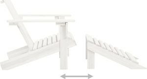 vidaXL Adirondack z podnóżkiem i Krzesło ogrodowe stolikiem, jodłowe 7