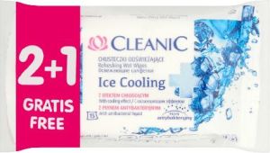 Cleanic Chusteczki odświeżające Ice Cooling 3x15 szt. 1