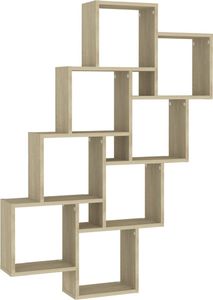 vidaXL Półka ścienna, kostka, dąb sonoma, 90x15x119 cm, płyta 2