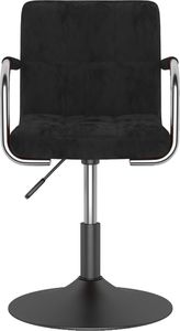 vidaXL Obrotowe krzesła stołowe, 2 szt., czarne, aksamitne 3