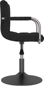 vidaXL Obrotowe krzesła stołowe, 2 szt., czarne, aksamitne 4