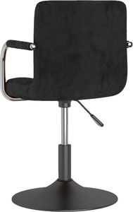vidaXL Obrotowe krzesła stołowe, 2 szt., czarne, aksamitne 5
