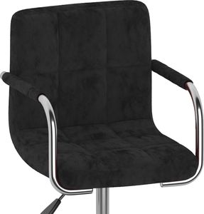vidaXL Obrotowe krzesła stołowe, 2 szt., czarne, aksamitne 7