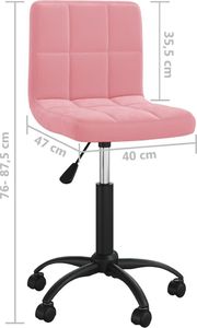 Krzesło biurowe vidaXL Różowe 7