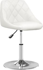 Krzesło biurowe vidaXL Krzesło biurowe, białe, sztuczna skóra 1