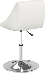 Krzesło biurowe vidaXL Krzesło biurowe, białe, sztuczna skóra 4