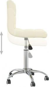 Krzesło biurowe vidaXL Kremowe 5