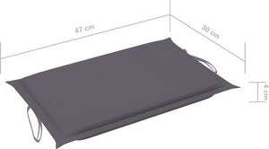 vidaXL Ogrodowy leżak ze stolikiem i poduszką, lite drewno akacjowe 9