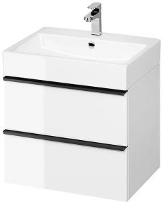 Cersanit S522-018 SZAFKA PODUMYWALKOWA VIRGO 60 BIAŁA UCHW CZARNY ZMONT. // CER.VIRGO-60-BIAŁA-UCH-CZ 1