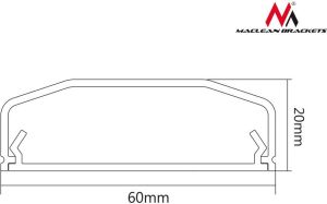 Organizer Maclean Listwa maskująca Biały 1 sztuka  (MC-695W) 4
