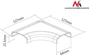 Organizer Maclean Listwa maskująca Biały 1 sztuka  (MC-697W) 3
