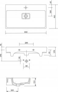 Umywalka Cersanit UMYWALKA MEBLOWA VIRGO 80CM BOX CERSANIT // CE.KRVI.U-800-MEBL (K118-002-ECO*) 3