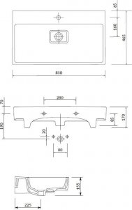 Umywalka Cersanit UMYWALKA MEBLOWA VIRGO 80CM BOX CERSANIT // CE.KRVI.U-800-MEBL (K118-002-ECO*) 4